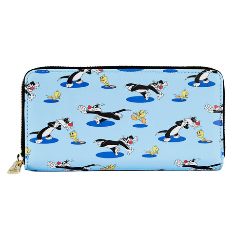 Tweety and Sylvester 80th Anniversary Zip Around Wallet Front View