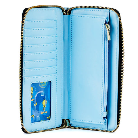 Tweety and Sylvester 80th Anniversary Zip Around Wallet Inside View
