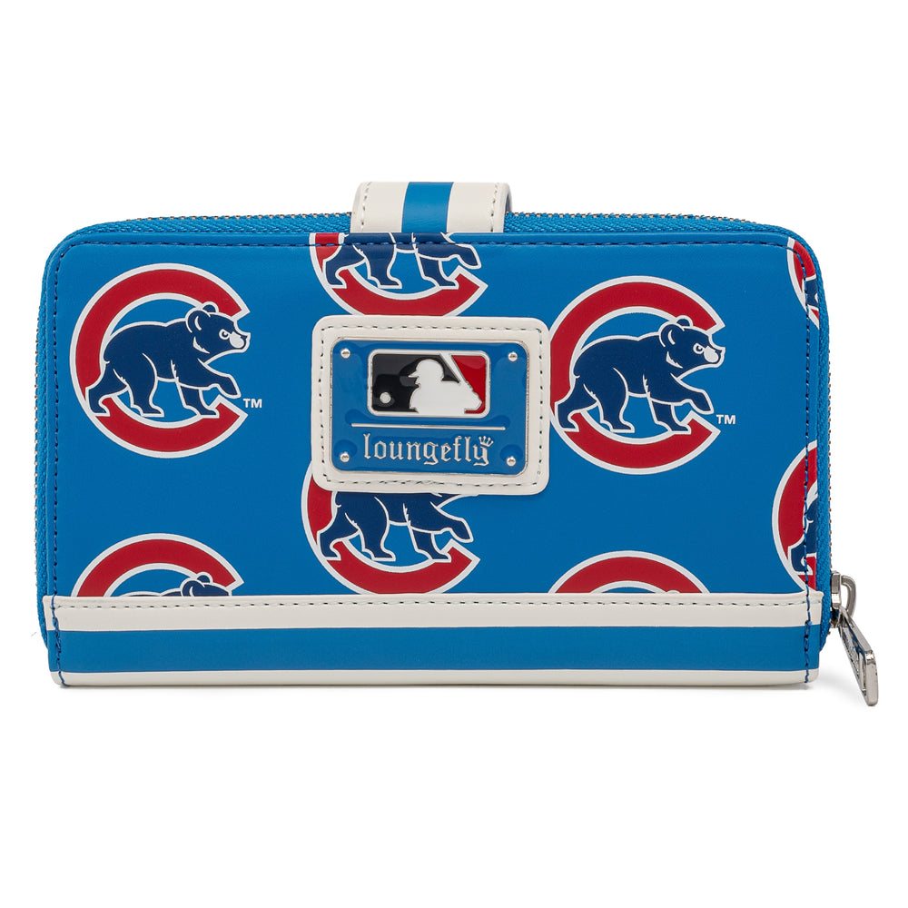 MLB Chicago Cubs Logo Zip Around Wallet Back View-zoom