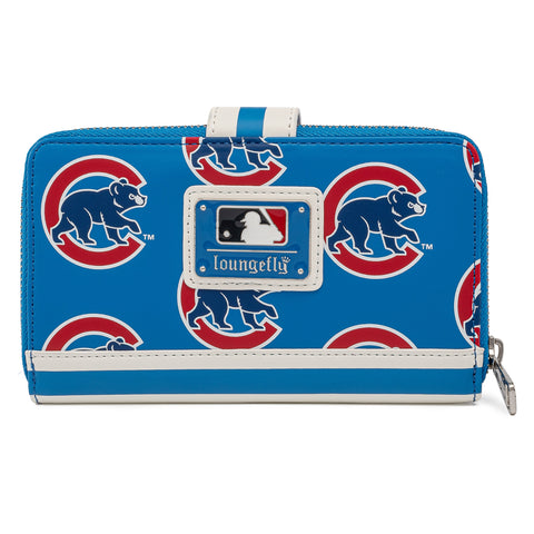 MLB Chicago Cubs Logo Zip Around Wallet Back View