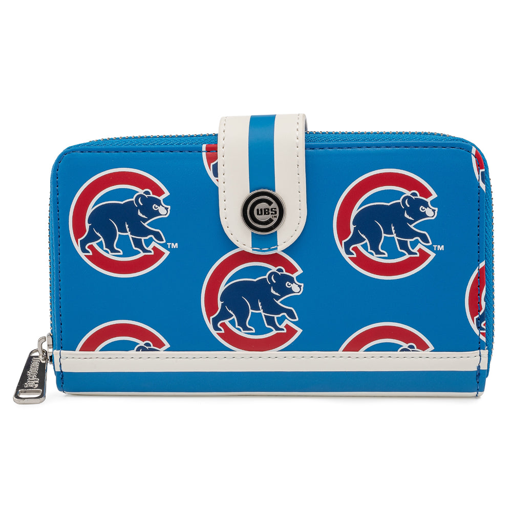 MLB Chicago Cubs Logo Zip Around Wallet Front View-zoom