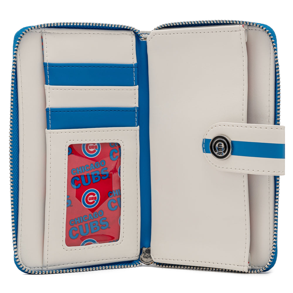 MLB Chicago Cubs Logo Zip Around Wallet Inside View-zoom