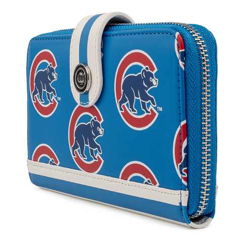 MLB Chicago Cubs Logo Zip Around Wallet Side View