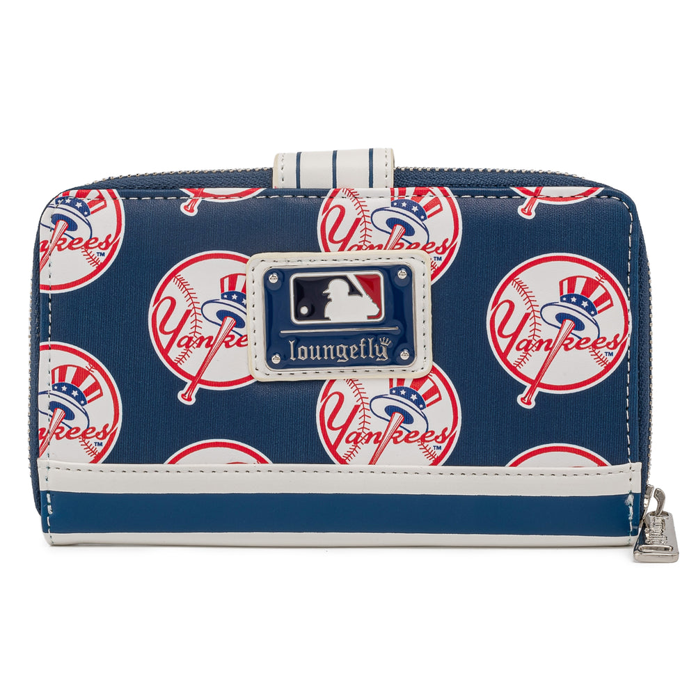MLB New York Yankees Logo Zip Around Wallet Back View-zoom
