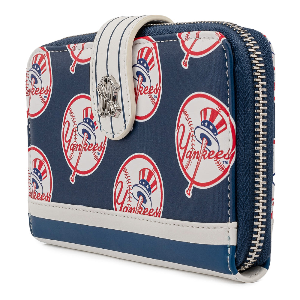 MLB New York Yankees Logo Zip Around Wallet Side View-zoom