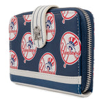 MLB New York Yankees Logo Zip Around Wallet Side View