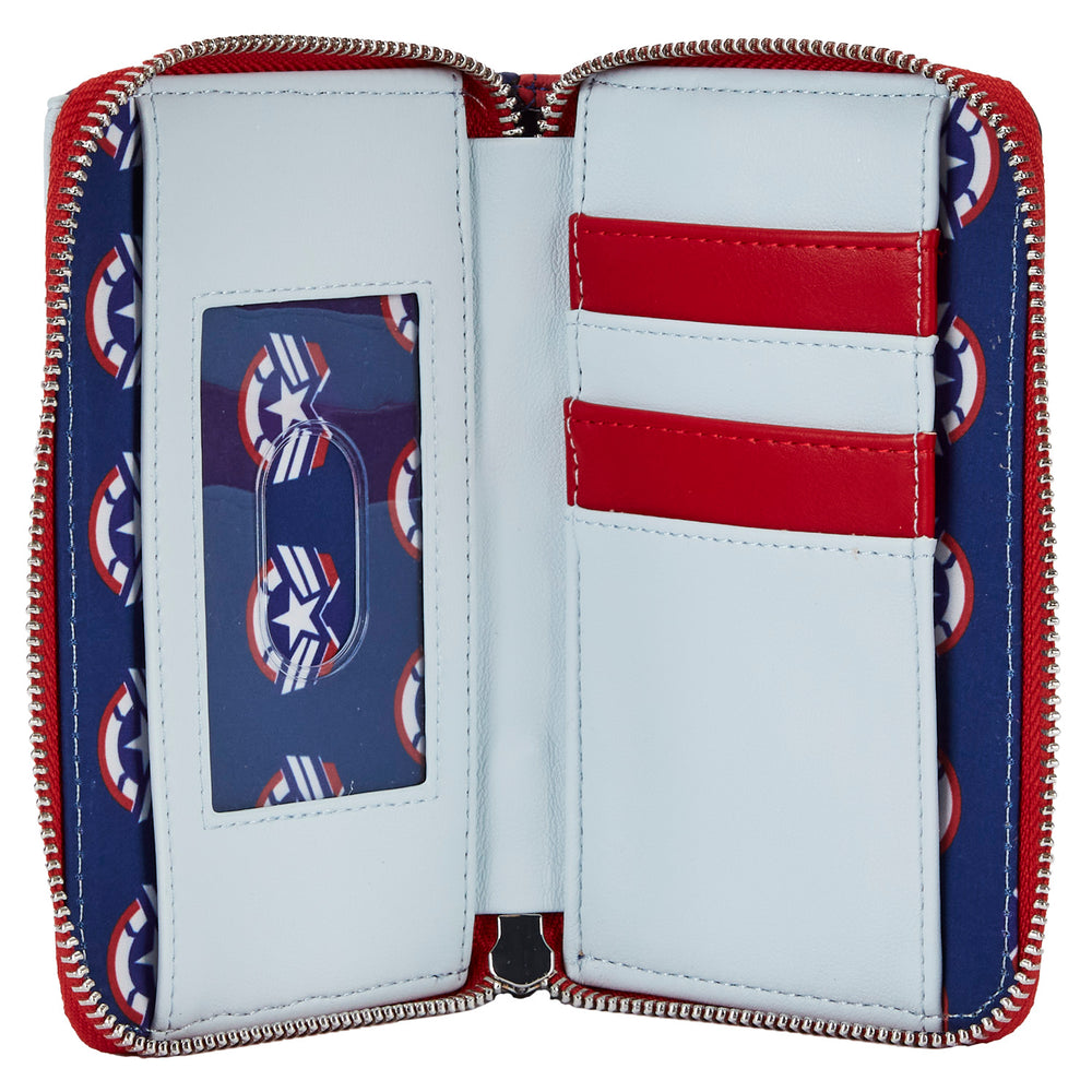 Falcon Captain America Cosplay Zip Around Wallet Inside View-zoom