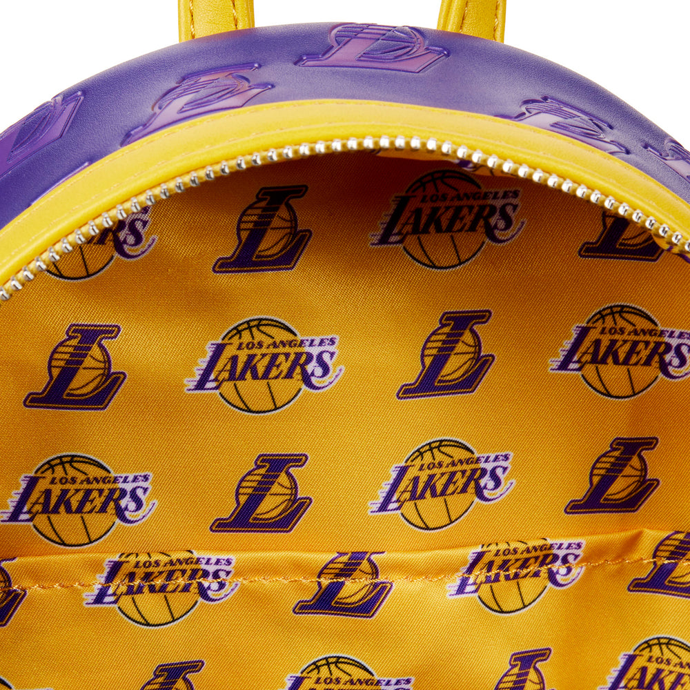 NBA Los Angeles Lakers Logo Mini Backpack Inside Lining View-zoom