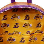 NBA Los Angeles Lakers Basketball Logo Mini Backpack Inside Lining View