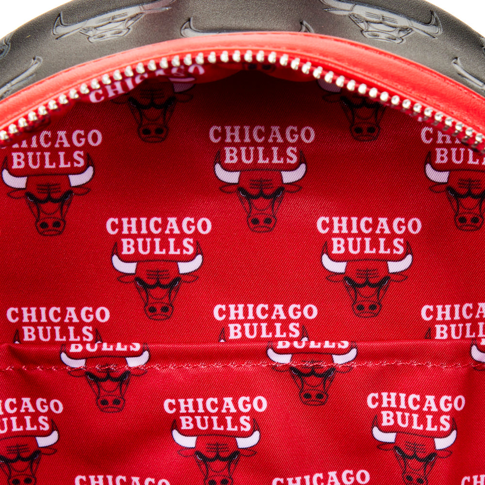 NBA Chicago Bulls Logo Mini Backpack Inside Lining View-zoom