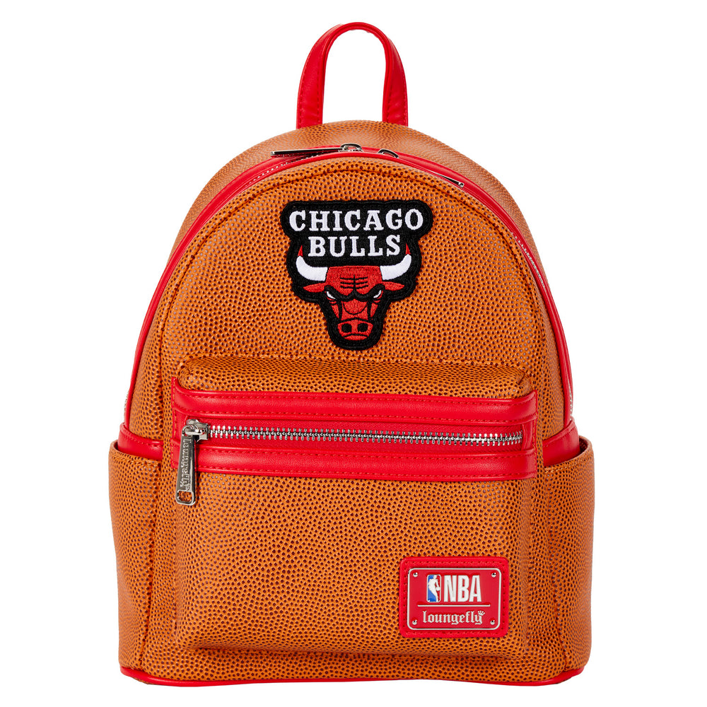 NBA Chicago Bulls Basketball Logo Mini Backpack Front View-zoom