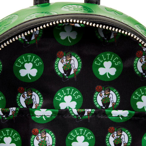 NBA Boston Celtics Logo Mini Backpack Inside Lining View