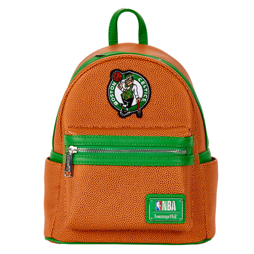 NBA Boston Celtics Basketball Logo Mini Backpack Front View-zoom