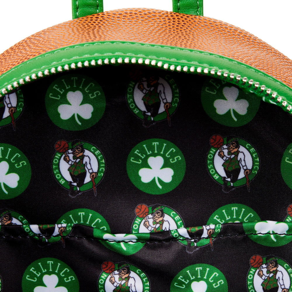 NBA Boston Celtics Basketball Logo Mini Backpack Inside Lining View-zoom