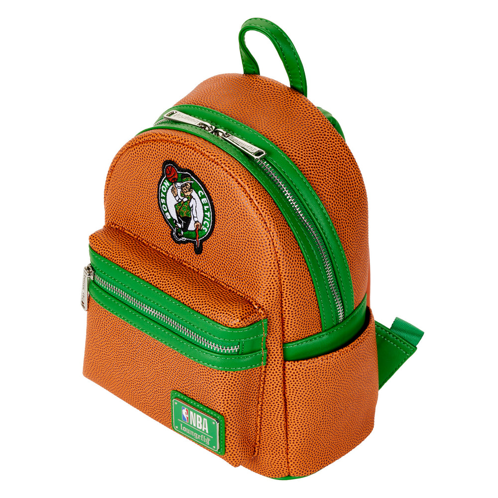 NBA Boston Celtics Basketball Logo Mini Backpack Top Side View-zoom