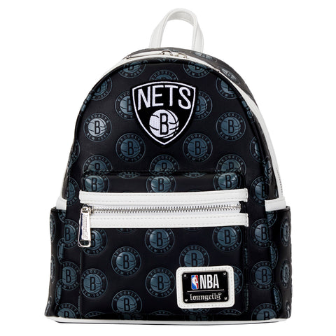 NBA Brooklyn Nets Logo Mini Backpack Front View