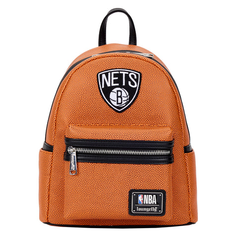 NBA Brooklyn Nets Basketball Logo Mini Backpack Front View