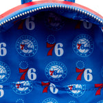 NBA Philadelphia 76ers Logo Mini Backpack Inside Lining View
