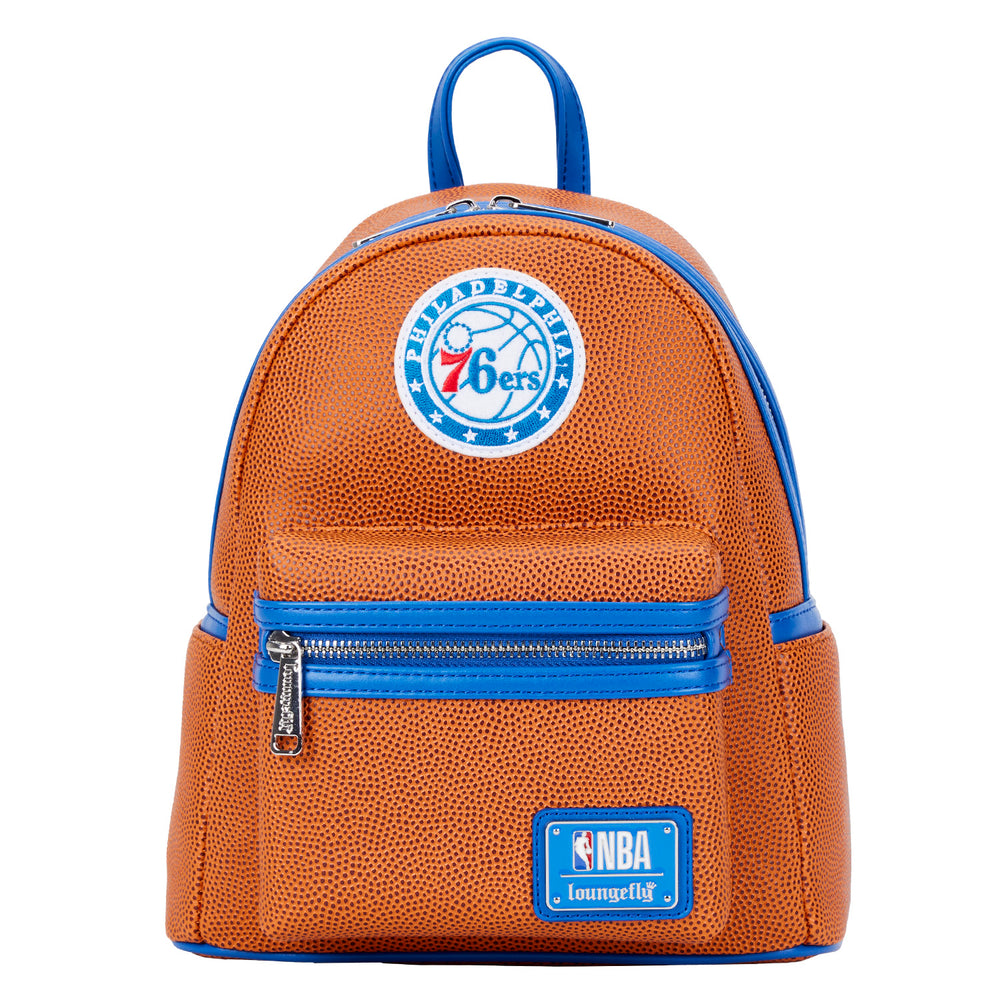 NBA Philadelphia 76ers Basketball Logo Mini Backpack Front View-zoom