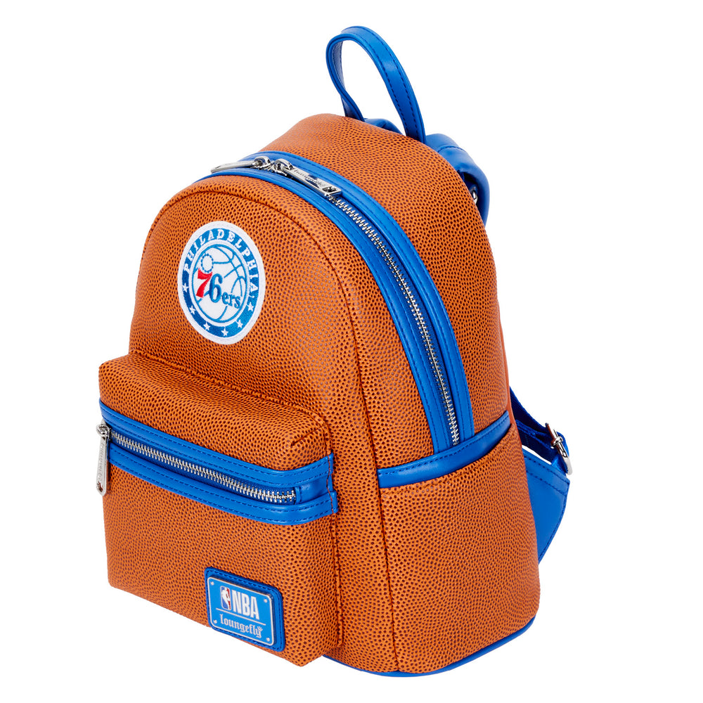 NBA Philadelphia 76ers Basketball Logo Mini Backpack Side View-zoom