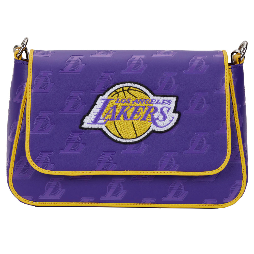 NBA Los Angeles Lakers Logo Crossbody Bag Front View-zoom