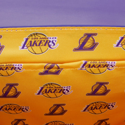 NBA Los Angeles Lakers Logo Crossbody Bag Inside Lining View