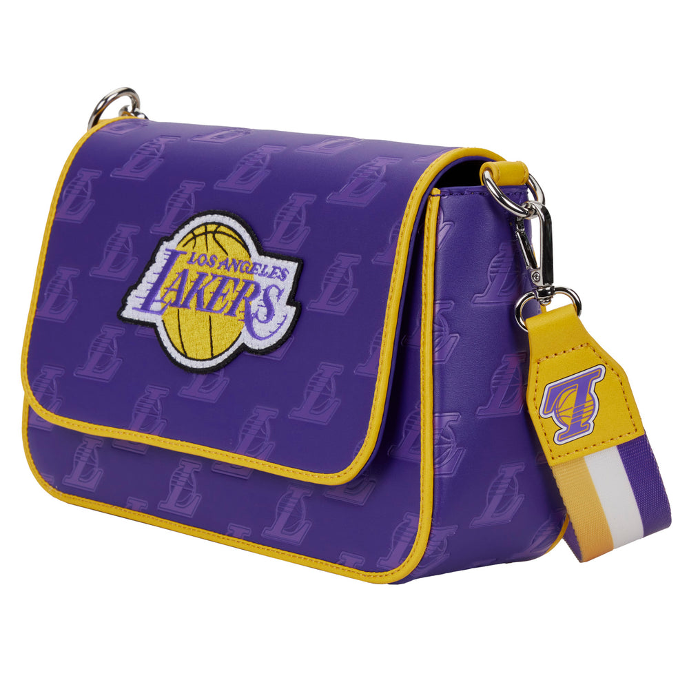 NBA Los Angeles Lakers Logo Crossbody Bag Side View-zoom