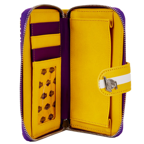 NBA Los Angeles Lakers Zip Around Wallet Inside View