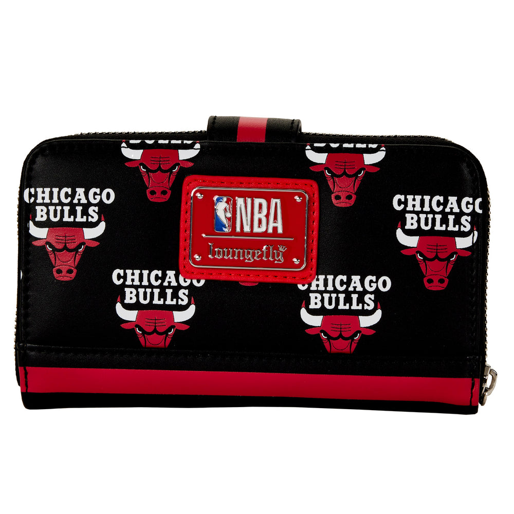 NBA Chicago Bulls Logo Zip Around Wallet Back View-zoom