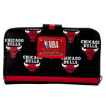 NBA Chicago Bulls Logo Zip Around Wallet Back View