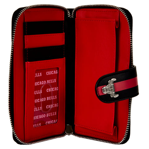 NBA Chicago Bulls Logo Zip Around Wallet Inside View