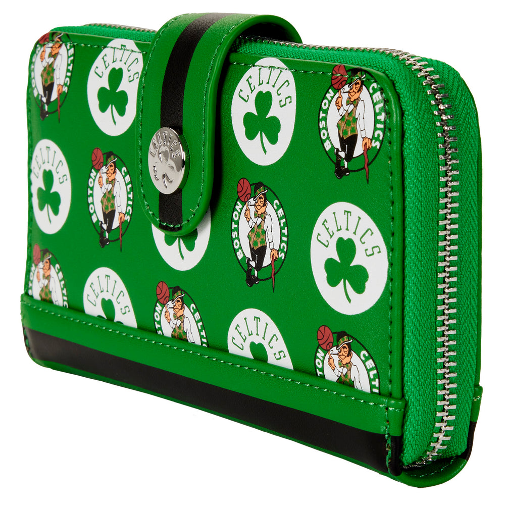 NBA Boston Celtics Logo Zip Around Wallet Side View-zoom