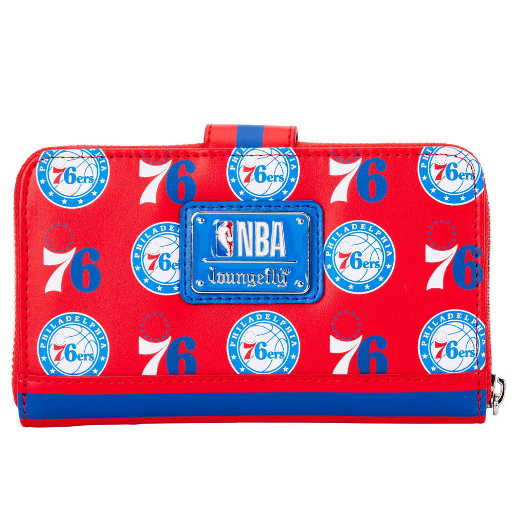 NBA Philadelphia 76ers Logo Zip Around Wallet Back View-zoom