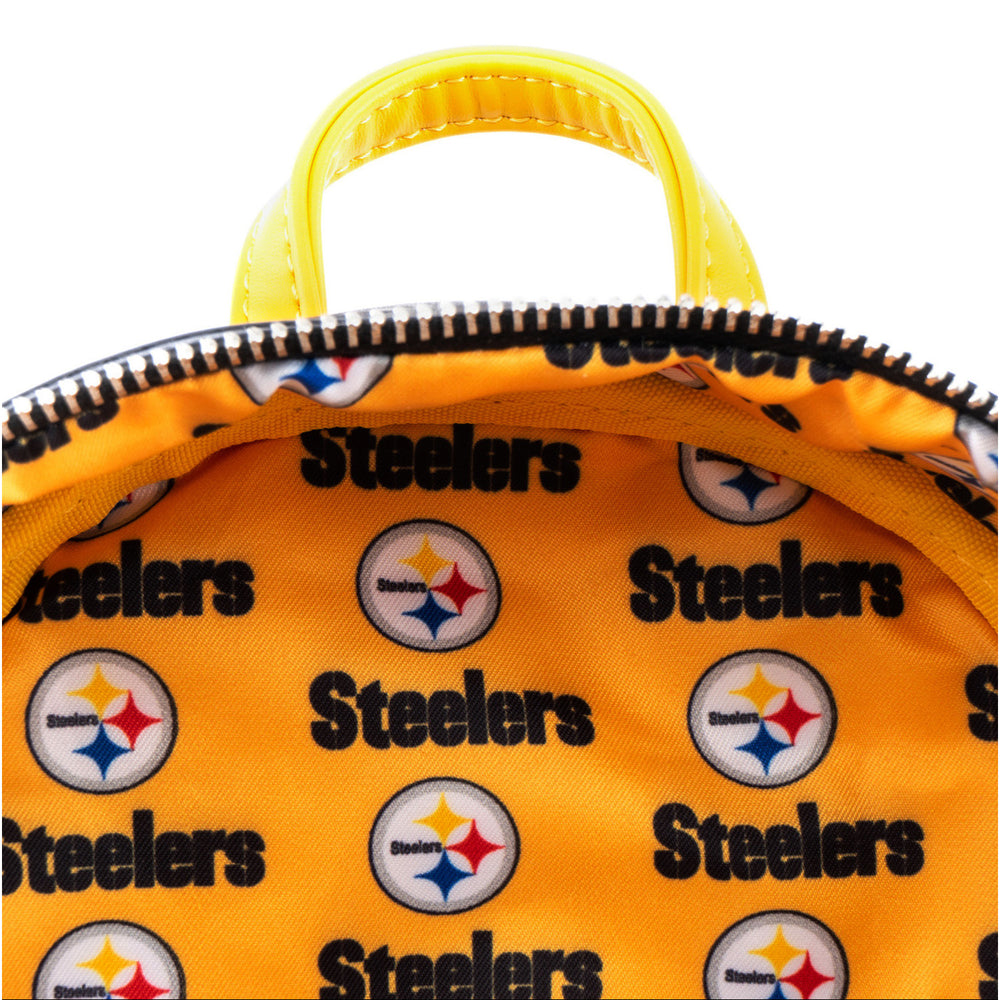 NFL Pittsburgh Steelers Logo Mini Backpack Inside Lining View-zoom