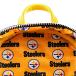 NFL Pittsburgh Steelers Logo Mini Backpack Inside Lining View