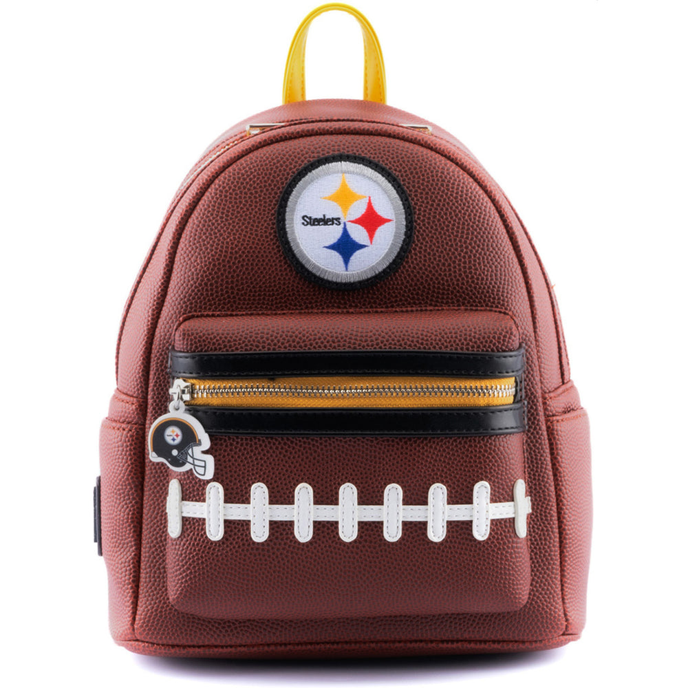 NFL Pittsburgh Steelers Pigskin Logo Mini Backpack Front View-zoom