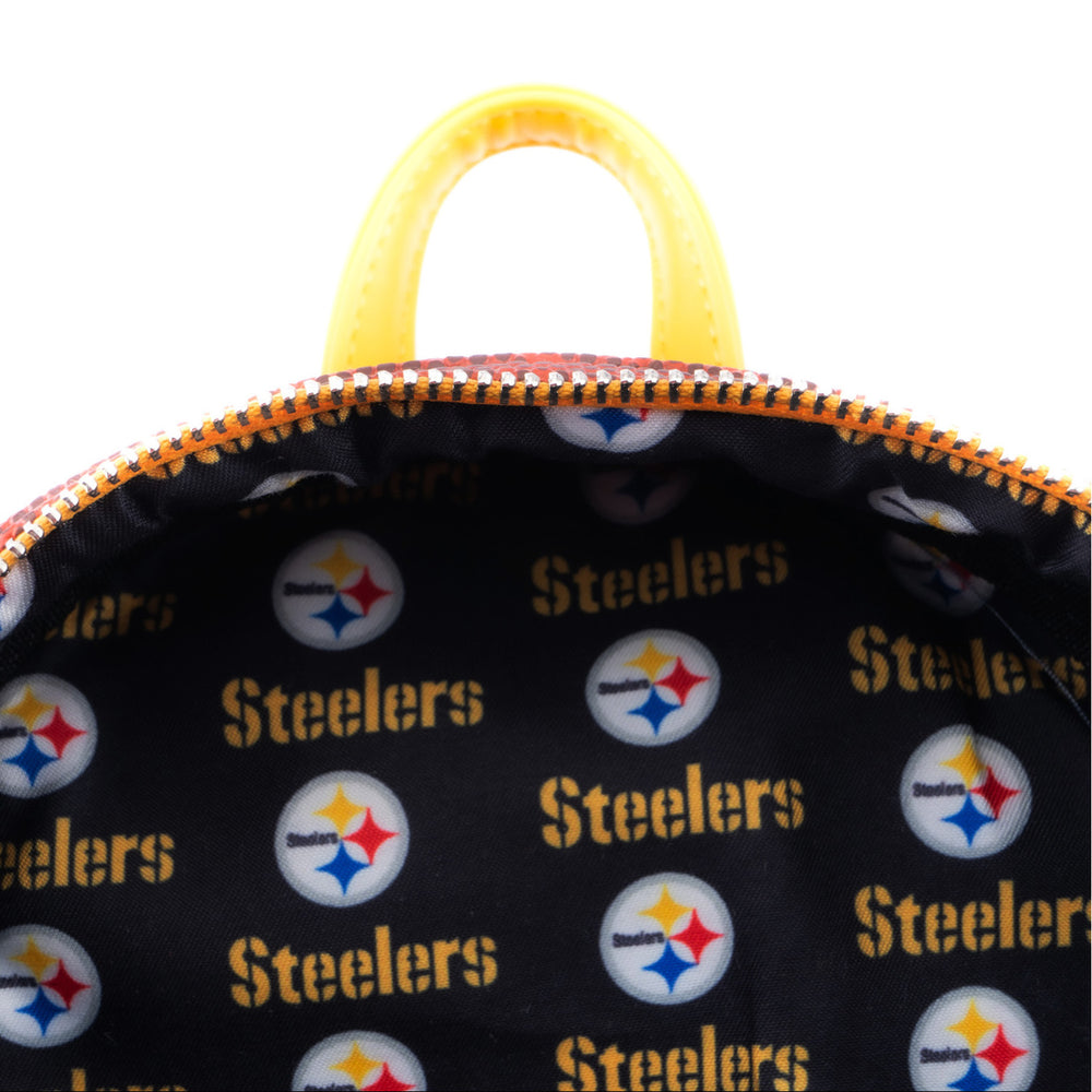 NFL Pittsburgh Steelers Pigskin Logo Mini Backpack Inside Lining View-zoom