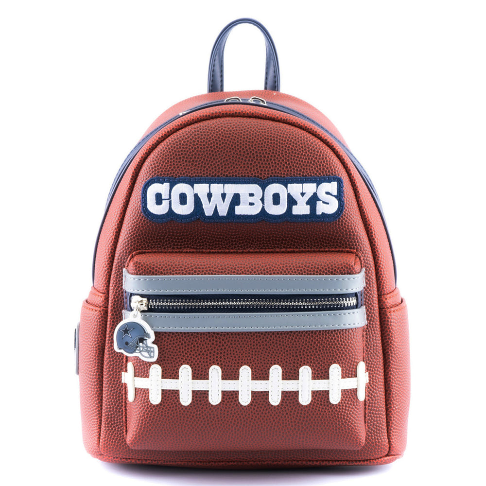 NFL Dallas Cowboys Pigskin Logo Mini Backpack Front View-zoom