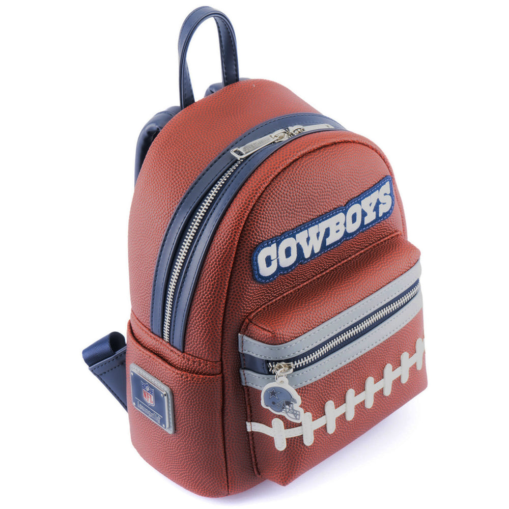 NFL Dallas Cowboys Pigskin Logo Mini Backpack Top Side View-zoom