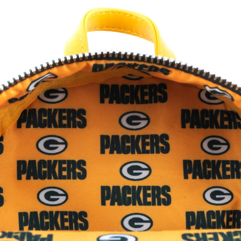 NFL Green Bay Packers Logo Mini Backpack Inside Lining View