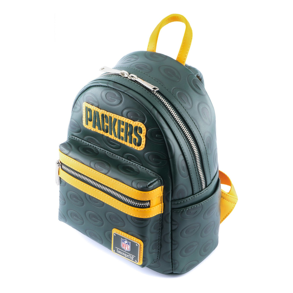 NFL Green Bay Packers Logo Mini Backpack Top Side View-zoom