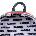 NFL Las Vegas Raiders Pigskin Logo Mini Backpack Inside Pattern Lining View