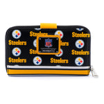 NFL Pittsburgh Steelers Logo Zip Around Wallet Back View