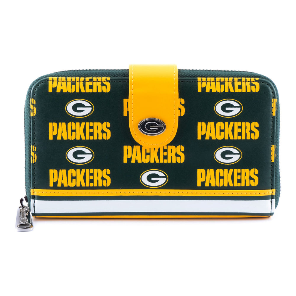 NFL Green Bay Packers Logo Zip Around Wallet Front View-zoom