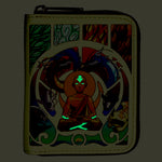 Avatar Aang Glow in the Dark Zip Around Wallet Front Glow View