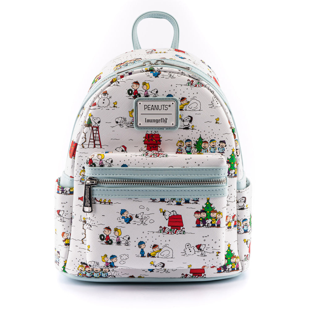 Peanuts Happy Holidays Mini Backpack Front View-zoom