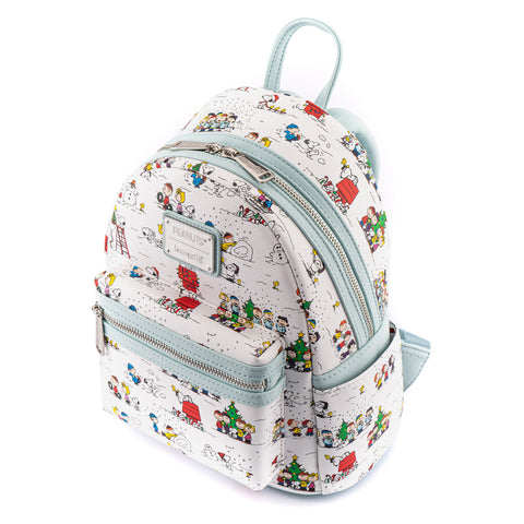 Peanuts Happy Holidays Mini Backpack Top Side View