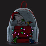 Peanuts Snoopy and Woodstock Glow in the Dark Mini Backpack Front Glow View