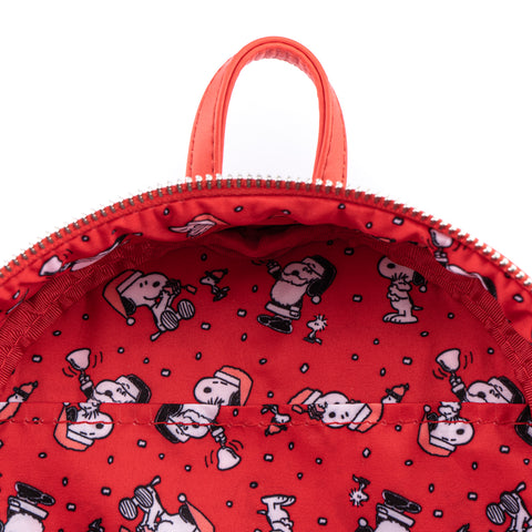 Peanuts Snoopy and Woodstock Mini Backpack Inside Lining View