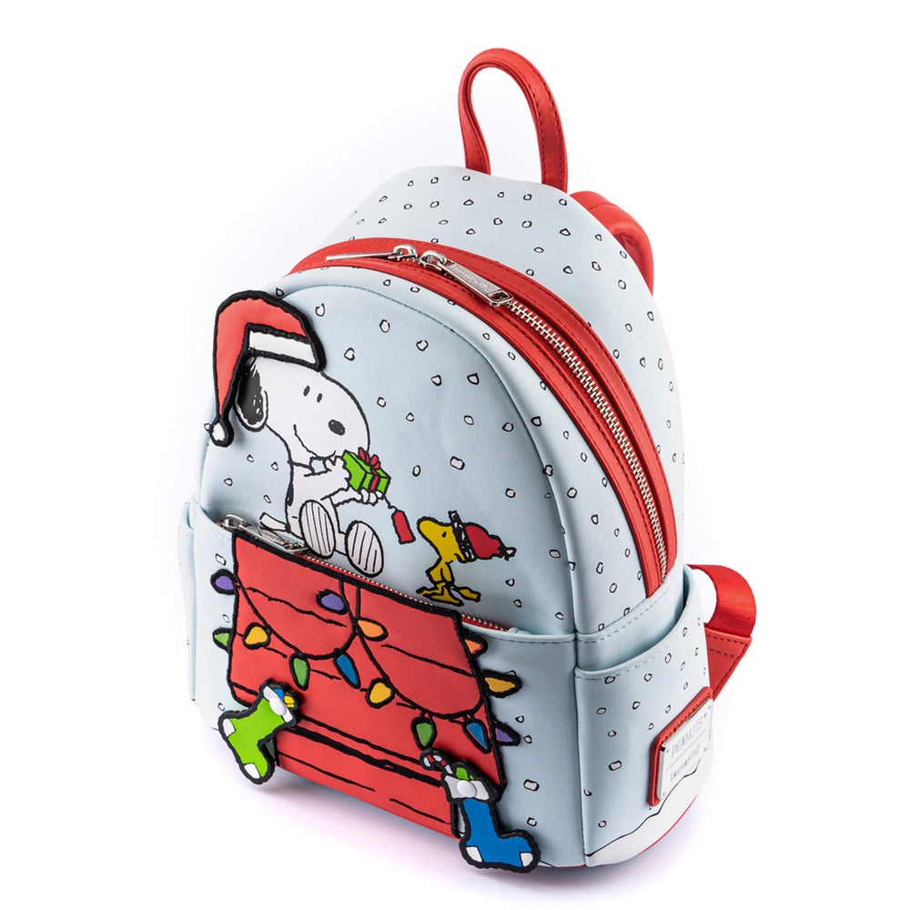 Peanuts Snoopy and Woodstock Mini Backpack Top Side View-zoom